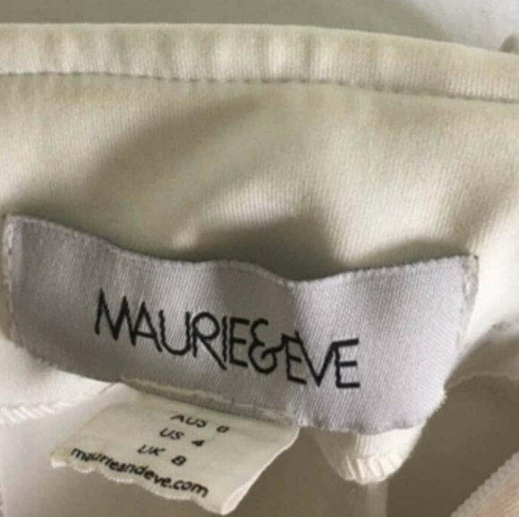 MAURIE & EVE Untold Silver Print Stretch Slip Formal Evening Midi Dress - Picture 9 of 10